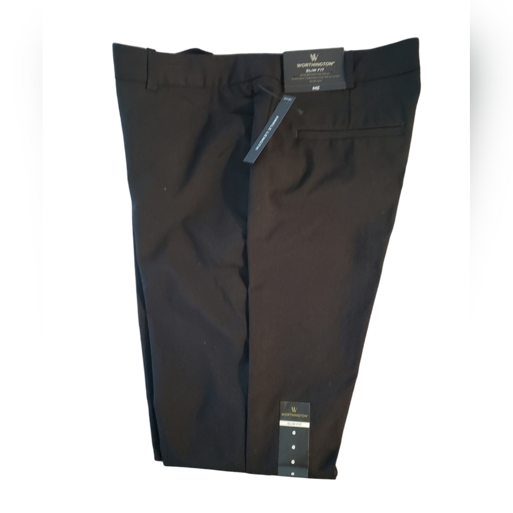 NWT Women's WORTHINGTON Dress/Slacks Pants Slim Ankle Fit Stretch Size 6 - Black